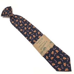 Wembley Boy's Holiday Gingerbread Tie Clip On